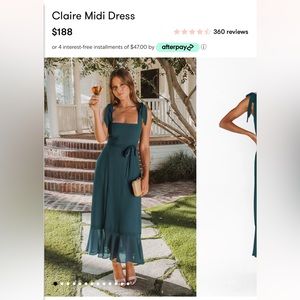 Show Me Your MuMu Claire Midi Dress - Emerald Chiffon